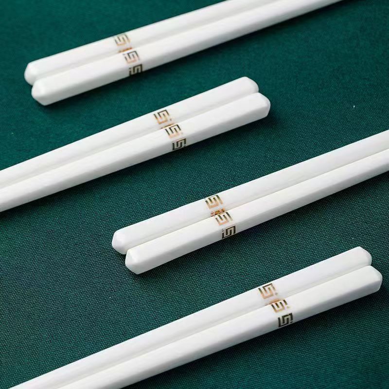 Ceramic Chopsticks, Pure White, Simple, High-end, Light Luxury, Creative For Home Use, Chinese Internet Famous, Popular Anti Mold Ceramic Chopsticks_voghion.com