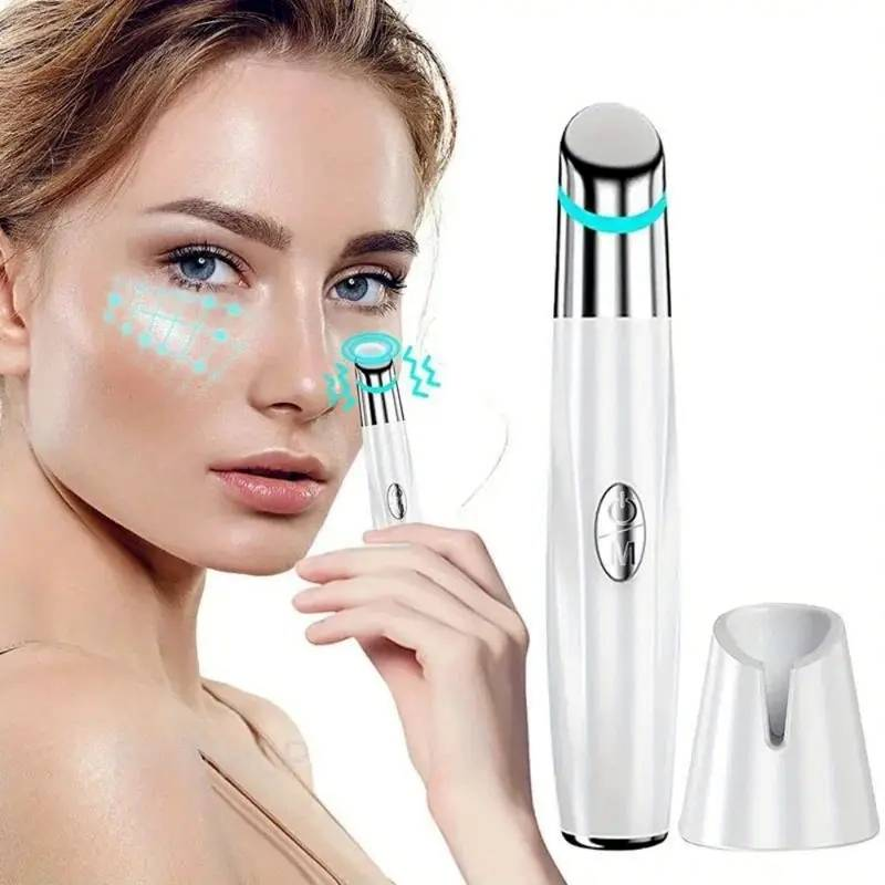 Portable Eye Beauty Instrument With Heating, Suitable For Eyes And Lips, Massage Pen, Vibration Introduction Instrument, Remove Dark Circles And Eye Wrinkles Instrument_voghion.com