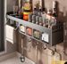 Space-Saving Wall-Mounted Kitchen Organizer With Spice Boxes, Knife Holder & Hooks – Gunmetal Gray_voghion.com