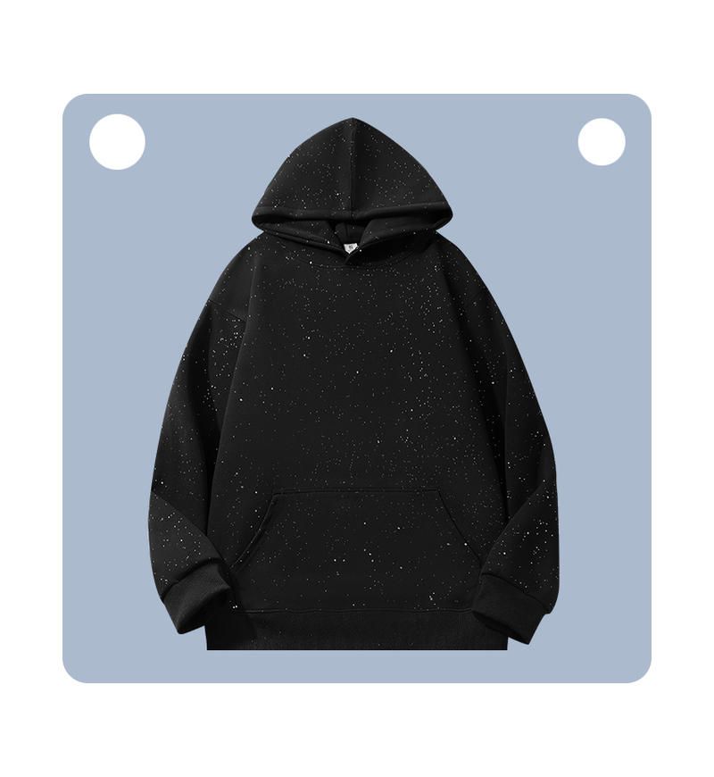 Felpa con cappuccio Baby's Breath, vestibilità semplice e ampia, felpa alla moda e trendy, morbida e confortevole, traspirante e non soffocante._voghion.com