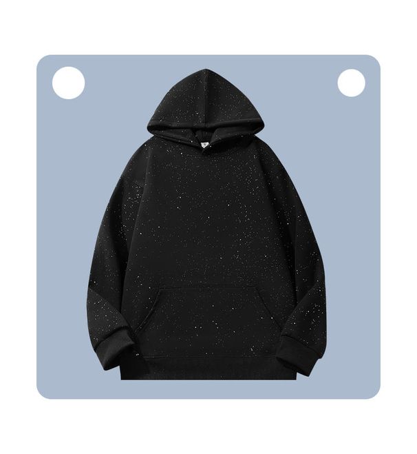 Felpa con cappuccio Baby's Breath, vestibilità semplice e ampia, felpa alla moda e trendy, morbida e confortevole, traspirante e non soffocante._voghion.com