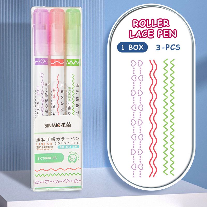 8-Color Dual-Tip Quick-Dry Creative Drawing Pens For Kids & Adults - Floral & Heart Outline Markers For Sketching, Journaling, And DIY Crafts​_voghion.com