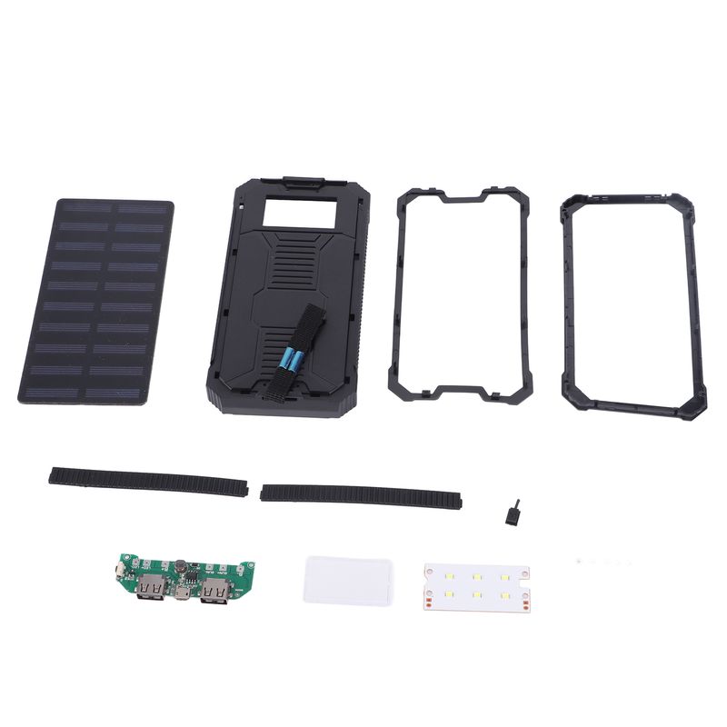 Portable 20000 MAh Fast Charging Dual USB Polar Mobile DIY Kit Case Solar Power Bank_voghion.com