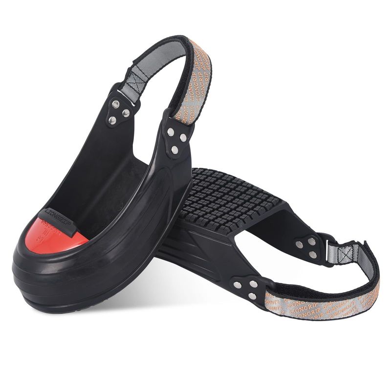 Steel Toe Covers For Shoes Safety Overshoes Steel Toe Caps Safety Boot Anti-Smash Titanium Aluminum Alloy Toe Shoe Covers With Adjustable Strap For Men/Women_voghion.com