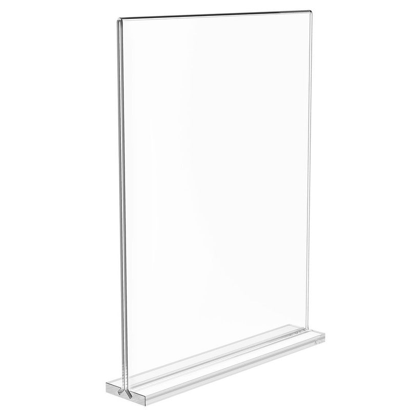 VEVOR Acrylic Sign Holder, 6 Pack 8.5 X 11-inch Brochure Display Holders, T-Shape Double Sided Display Sign Stand, Clear Acrylic Table Menu Photo Pa_voghion.com
