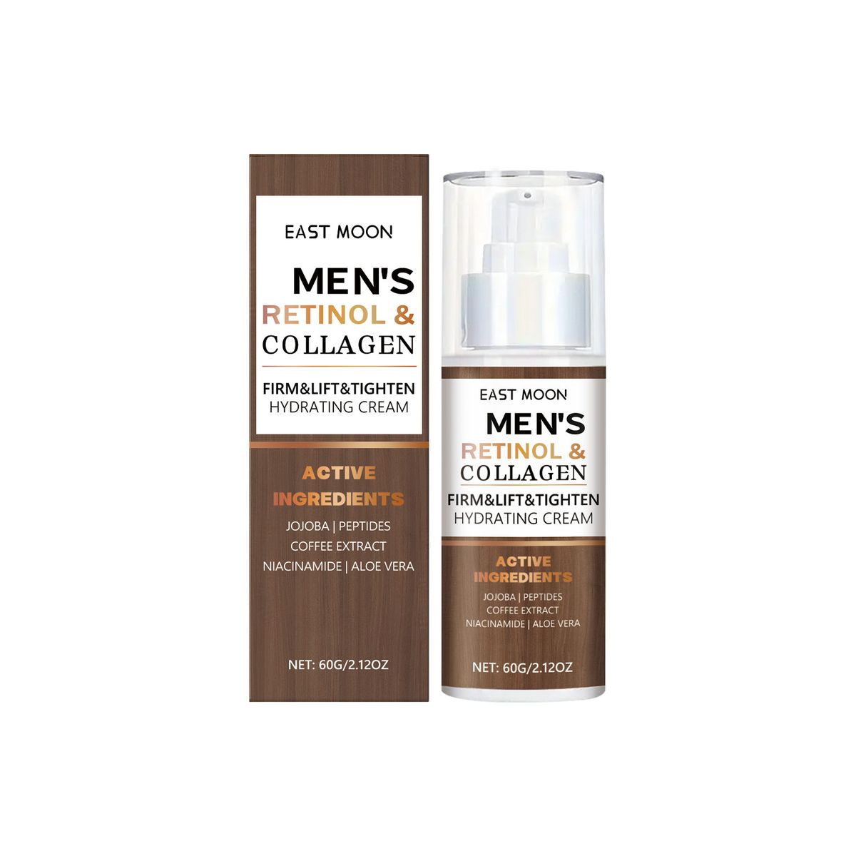 EAST MOON Men's Retinol Collagen Moisturizing Cream Fades Fine Lines, Brightens, Tightens, Moisturizes And Softens_voghion.com