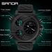 SANDA LED Digital Sport Watches 50m Waterproof Electronic Wristwatch Three Time Display Quartz Watch for Men Alarm Clock_voghion.com