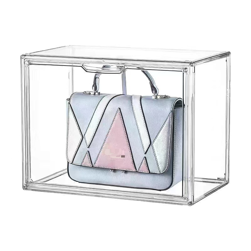 Doorzichtige stapelbare vitrine met deksel - Multifunctionele organizer voor handtassen, geuren en actiefiguren_voghion.com