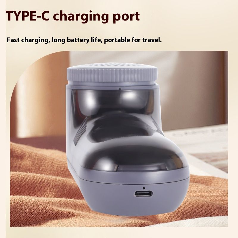 Professional Electric Fabric Shaver – USB Rechargeable Lint Remover With ABS Housing For Sweaters & Home Textiles (Black/White)_voghion.com