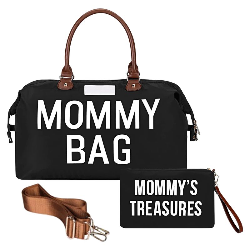 Kjiuyou Diaper Bag Large Capacity Letters Embroidery Double Handle Strap Mommy Hospital Travel Bag For Outdoor_voghion.com