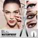 Lidschatten- und Liner-Kombination, schwarzer flüssiger Eyeliner-Stift für die Augen, natürlich, wischfest, schnelltrocknend, wasserfest und schweißfest_voghion.com