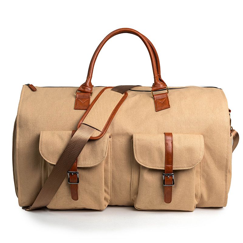 Bolsa de viaje convertible para ropa, bolsa de lona para llevar, 2 en 1, para colgar, para traje, bolsa de viaje de negocios_voghion.com