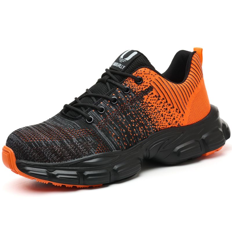 Fly Woven Üst Kısımlı İşçi Koruma Ayakkabıları, Tüm Mevsimler İçin Hafif Rahat Spor Çelik Burunlu Ayakkabılar, Smashing_voghion.com
