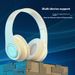 Cuffie stereo Bluetooth 5.0 bianche B39 di alta qualità, cuffie da gioco wireless pieghevoli luminose._voghion.com