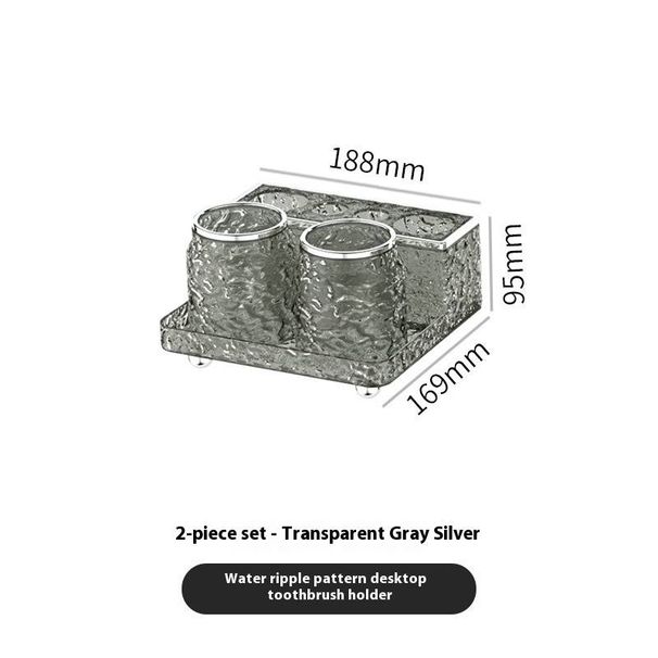 Wall-Mounted Toothbrush Holder With Cups – Space-Saving Bathroom Organizer For Couples (Non-Slip, Waterproof)_voghion.com