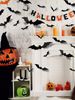 48Pcs/Set Halloween Wall Bat Decor, Black Plastic Bat Stickers For Halloween Room Decor,Waterproof 3D Realistic Bat For Halloween Party Decoration_voghion.com