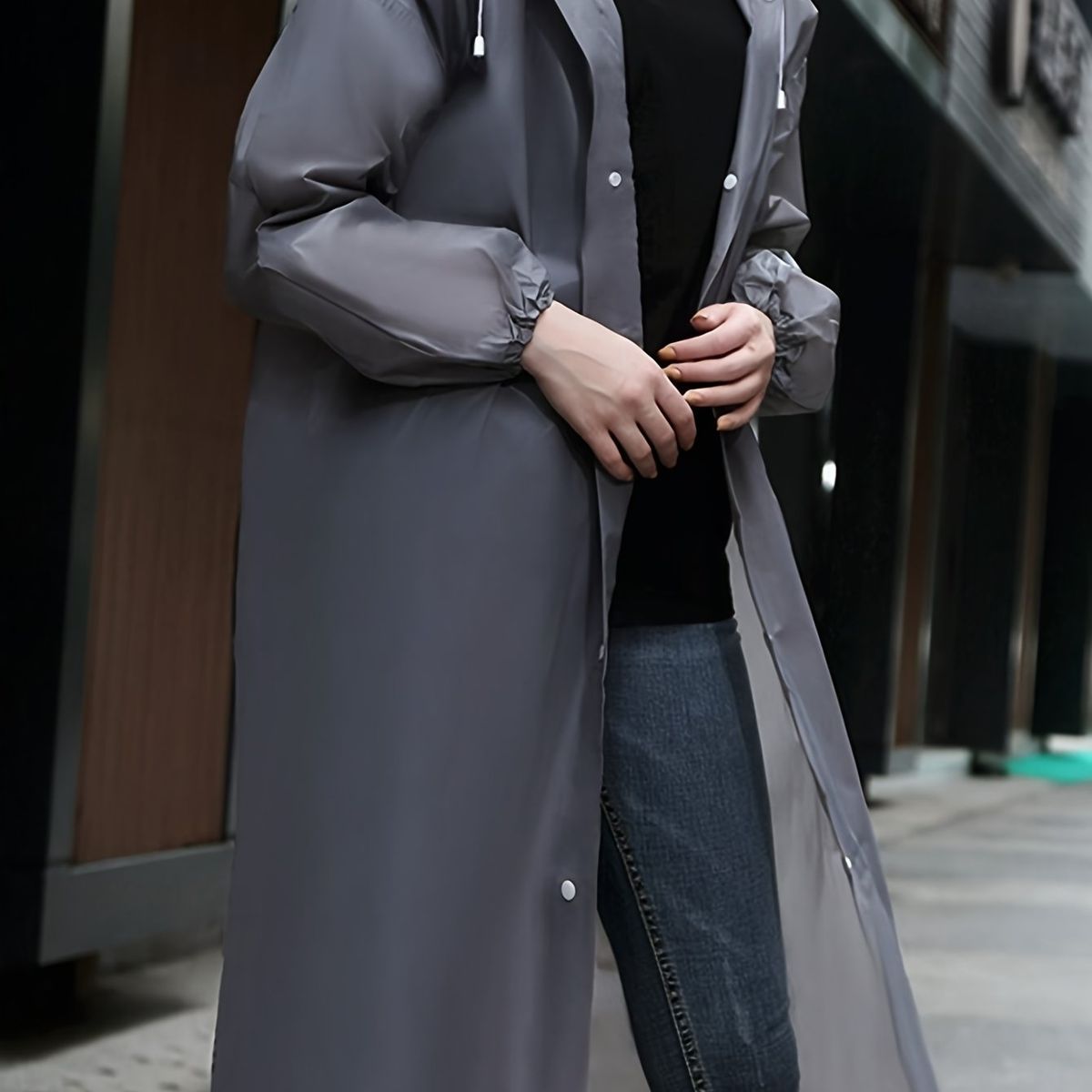 Giacca antipioggia per adulti impermeabile e antivento - Copertura completa del corpo per attività all'aperto - Impermeabile portatile e resistente_voghion.com