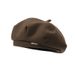 Korean Style Autumn Winter Woolen Metal Label Beret Women Octagonal Big Head Circumference Make Your Face Look Smaller_voghion.com