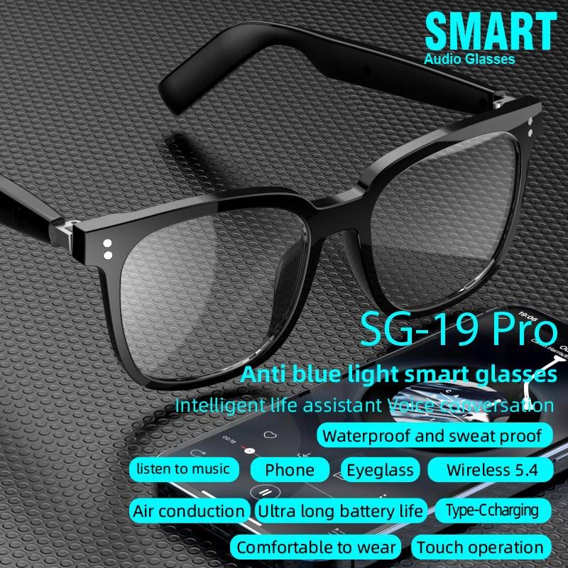 Smart Bluetooth Glasses,Built-in Mic & Speakers,Smart Wireless Headphone Sunglasses For Men Women,Athletic/Outdoor UV_voghion.com
