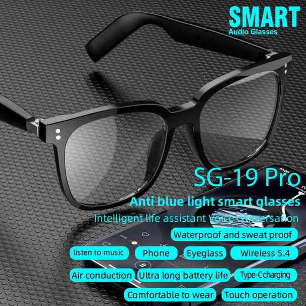 Smart Bluetooth Glasses,Built-in Mic & Speakers,Smart Wireless Headphone Sunglasses For Men Women,Athletic/Outdoor UV_voghion.com