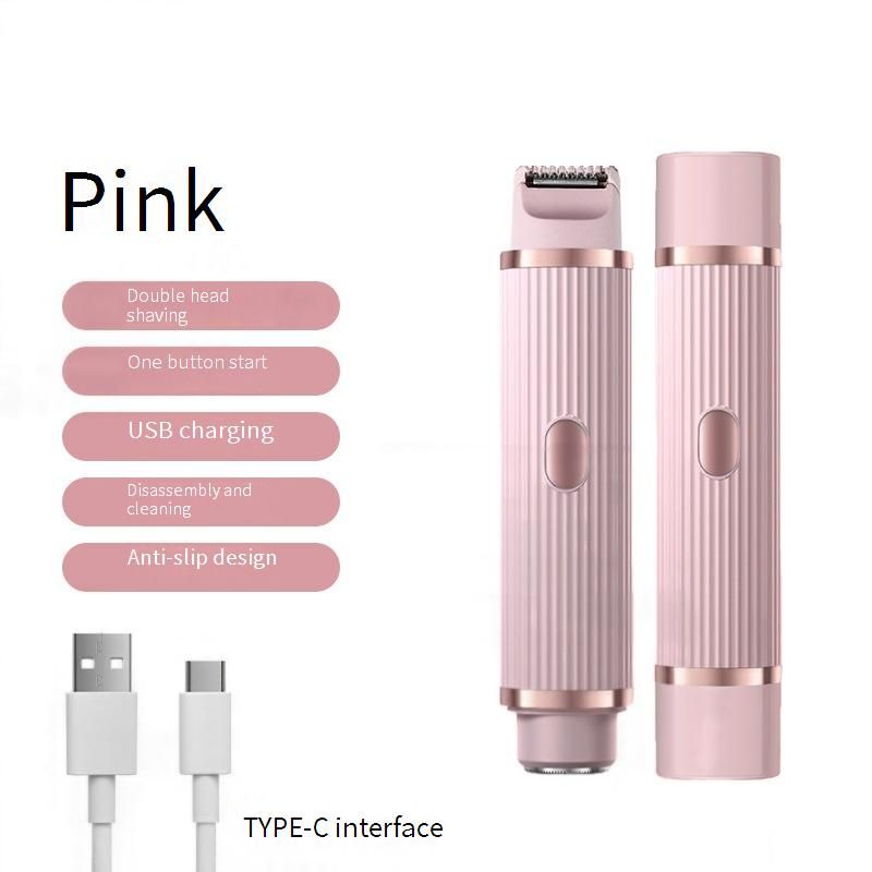 Epilator Household Double Head Electric Shaving Artifact Private Underarm Ladies Full Body Hair Removal Instrument Leg Hair Trimmer_voghion.com