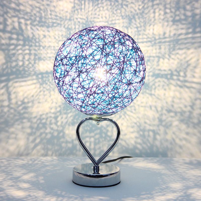 【 1127 People's Reviews 】 Bedroom Bedside LED Night Light, Romantic Countryside Linen Ball Table Lamp, Classmate_voghion.com