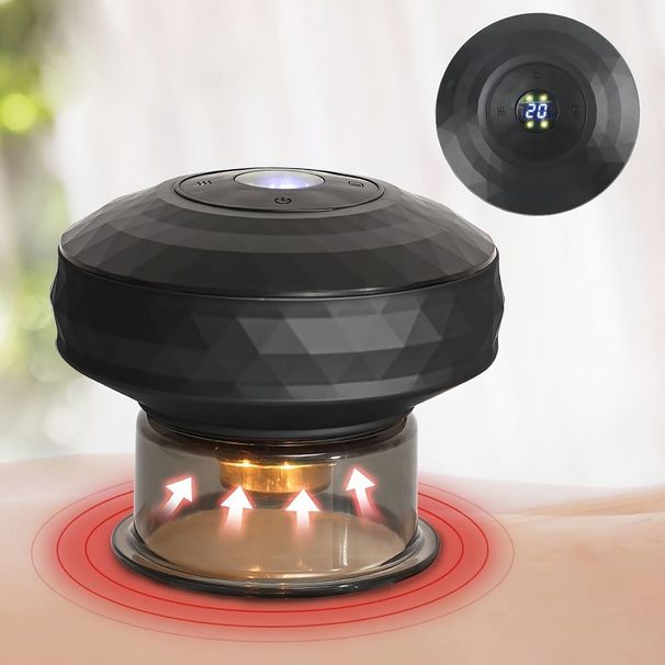 1pc Electric Cupping Therapy; Smart Dynamic Cupping Machine Cellulite Massager 3 In 1 Massage Vacuum Therapy Device With 12 Levels Temperature &_voghion.com