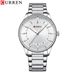 Men's Minimalist Stainless Steel Quartz Watch - Waterproof Round Dial Business Wristwatch With Alloy Strap Large Dial Watch_voghion.com