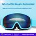 Gafas de esquí antivaho esféricas de doble capa para adultos con miopía, equipamiento de montañismo_voghion.com