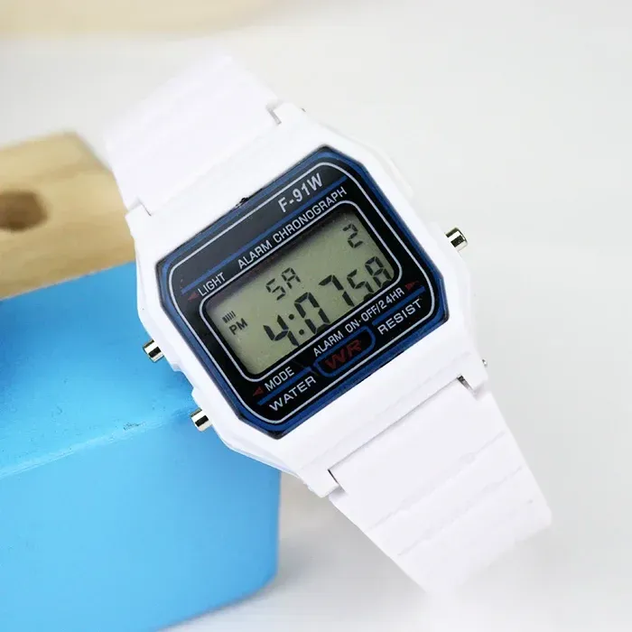 Sport LED Digital Watches Children Simple Small Square Dial Electronic Silicone Band Fashion Casual Men's Watch Friend_voghion.com