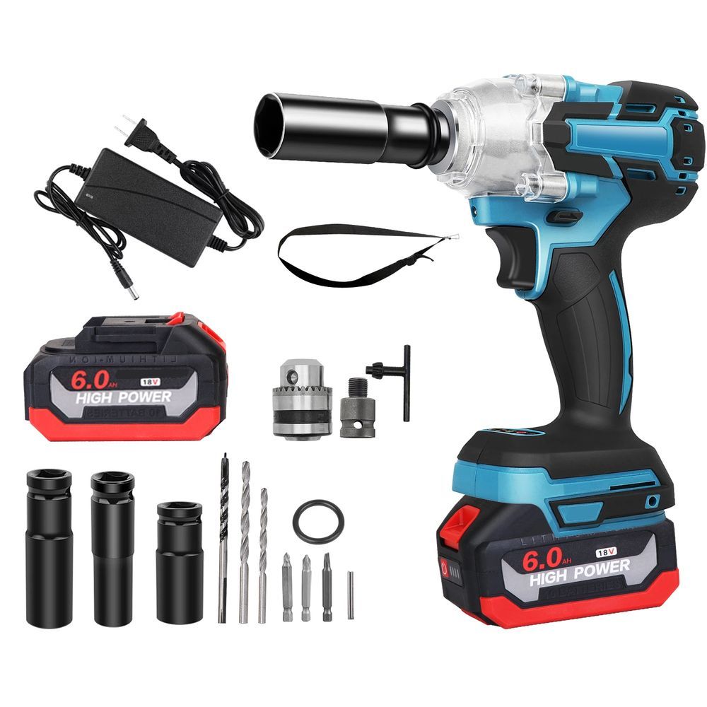 3-In-1 Cordless Electric Impact Wrench Drill Screwdriver With Brushless Motor Max 3450RPM Variable Speed_voghion.com