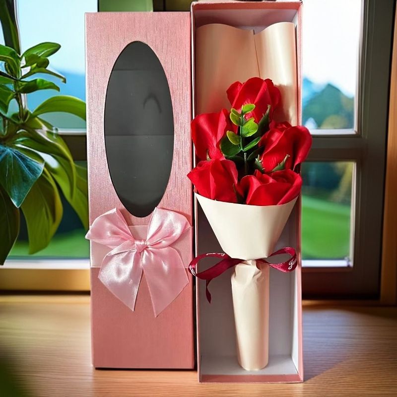 Festtagsgeschenke, Weihnachtsgeschenk, Valentinstagsgeschenk, kreativer Rosenstrauß, Geburtstagsgeschenk für Freundin/beste Freundin, Seifenblumen-Geschenkbox_voghion.com