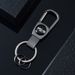 Portachiavi in metallo per auto, anti smarrimento, portachiavi in pelle, creativo, semplice, da appendere alla vita, con ciondolo inciso._voghion.com