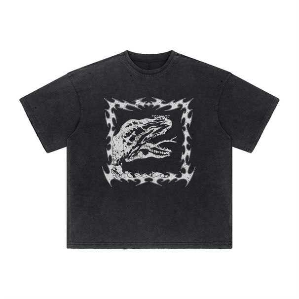 Snake Print Street T-shirt Men's Snakehead Casual Men's Short T_voghion.com