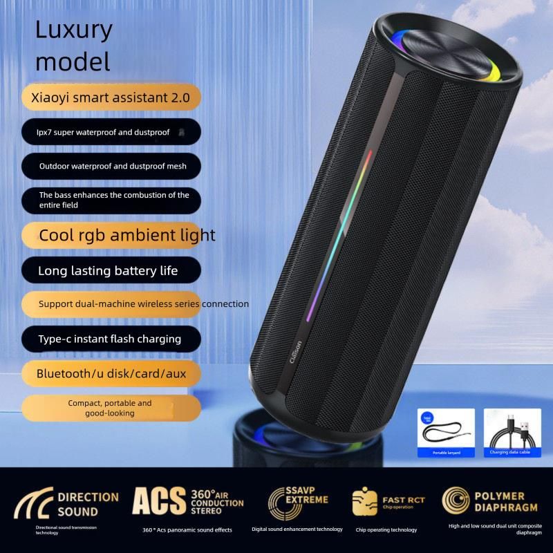 Kolaison T52 [80W Power] Bluetooth Speaker Smart Wireless Audio Subwoofer High Sound Quality Long Battery Life_voghion.com