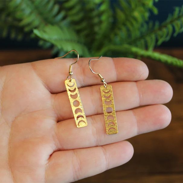 Pendientes oblongos de múltiples lunas estilo boho_voghion.com