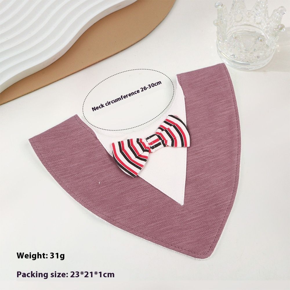 Costum de câine cu cravată, stele, arc, triunghi, eșarfă frumoasă pentru animale de companie, prosop impermeabil pentru salivare în aer liber_voghion.com