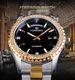 Forsining Diamond Luxury Men Automatic Mechanical Gold Orologi in acciaio inossidabile con chiusura nascosta Multifunzionale Data automatica Quadrante settimanale_voghion.com