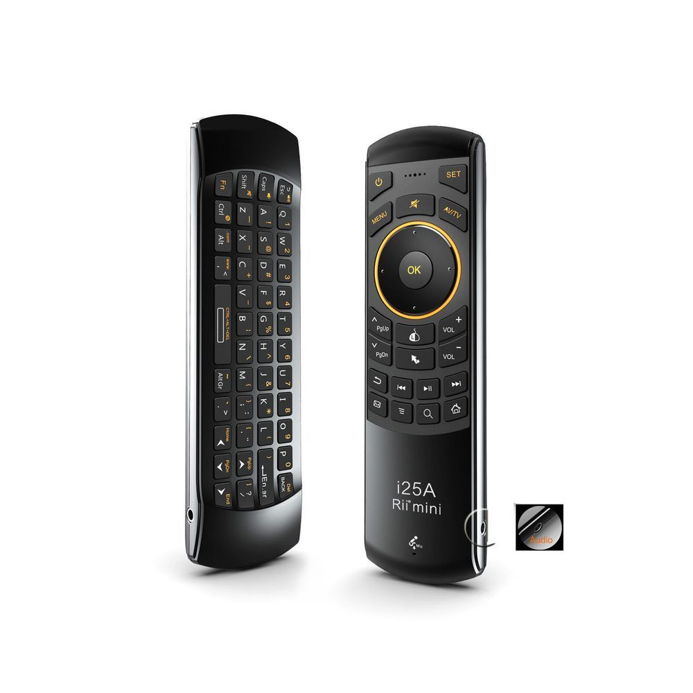 remote Control Rii Mini K25A Mini Wireless Keyboard With Audio For Smart TV PC_voghion.com