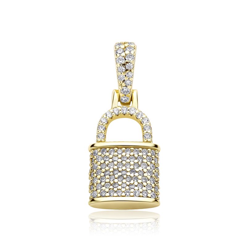 Jewelry & Accessories 925 Sterling Silver Minimalist Lock Pendant Necklace For Women - Dainty Layering Chain, Sweet & Edgy Jewelry Gift (Gold/Silver)_voghion.com