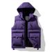 Unisex Hooded Quilted Vest With Fleece Lining - Winter Workwear Style Puffer Vest For Men & Women (Multiple Colors & Sizes)_voghion.com