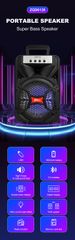 Microphone portable ZQS6138, haut-parleur sans fil Bluetooth, voix en direct, audio coloré RVB, pour l'extérieur_voghion.com