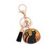 Black Cat Spider Web Print Keychain Halloween Bag Flower Letter Pendant_voghion.com