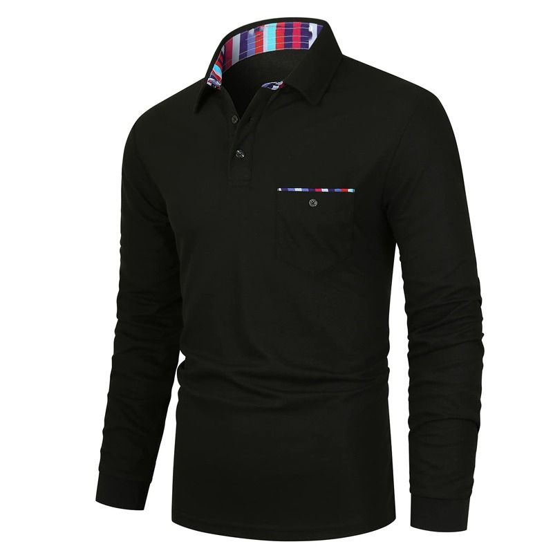 Herren Poloshirt mit Rundhalsausschnitt und Streifen_voghion.com