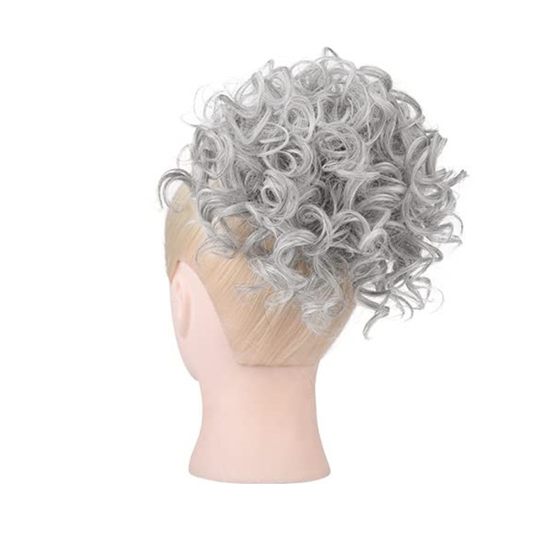 Gränsöverskridande ny lockig bulle för kvinnor Europeisk och amerikansk rörig kemisk fiber peruk dragsko hår slips hårväska hästsvans chignon_voghion.com
