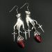 Gothic Asymmetric Chain Ear Cuff Bohemian Beating Heart Earrings_voghion.com