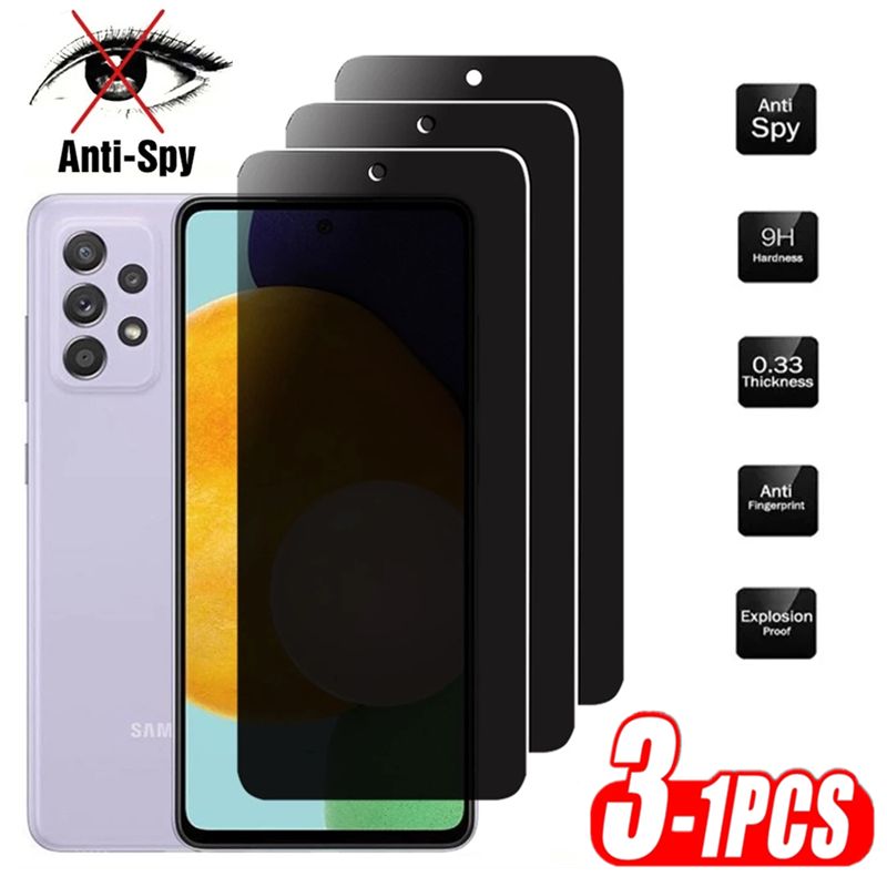 Privacy Anti Spy Screen Protector For Samsung A12 A21S A22 A50 A70 A71 A30 A31 A40 A41 A42 A20e A11 A10s A04E A03 A02s Glass_voghion.com