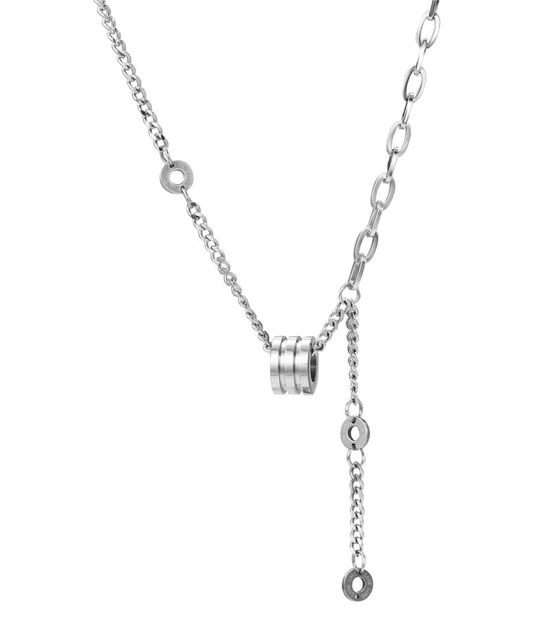 Liten midja tofs Titanstål, icke blekande halsband Lätt lyxig design för män och kvinnor High End Sense nyckelbenskedja_voghion.com