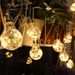 Solar Copper Wire Light Bulb String Transparent G45 Bulb Courtyard Garden Outdoor Decorative Light_voghion.com