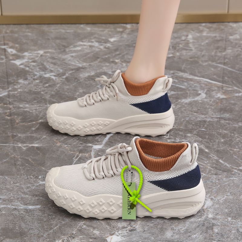 Wingate Paar Flyknit Socken Einfache atmungsaktive dicke Unterseite Multifunktionale Sneakers_voghion.com